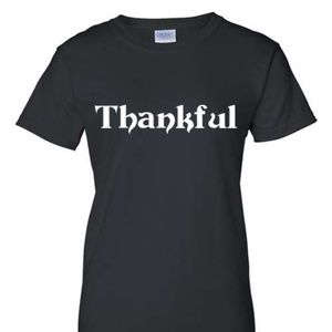 Thankful Black and White T-Shirt